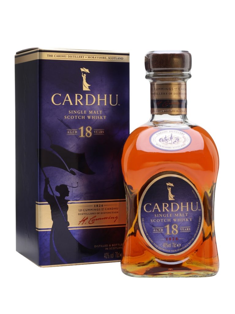 Cardhu single malt scotch whisky 18