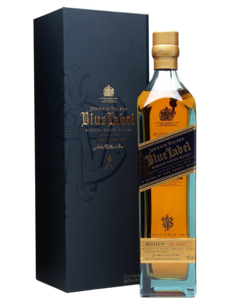Johnnie walker blue label blended Scotch whisky