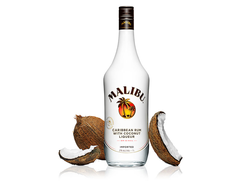 Malibu Carribean rum with coconut liquer