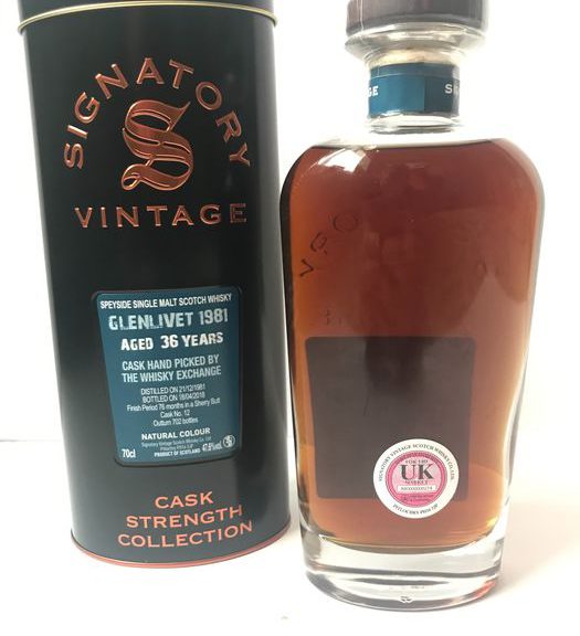 Signatory Vintage Glenlivet 1981 Aged 36 Years