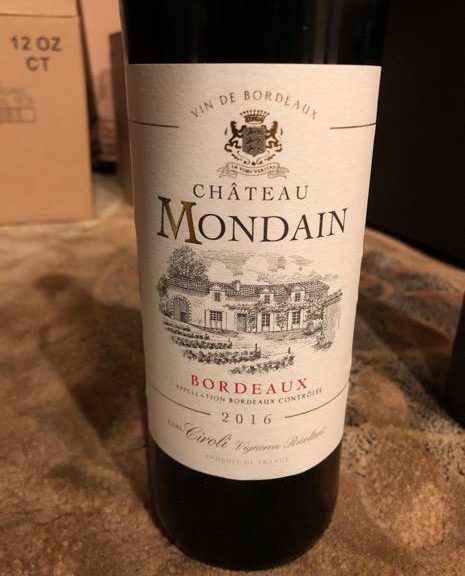 Château Mondain Bordeaux 2016